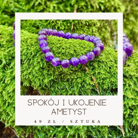 bransoletka z minerału AMETYST