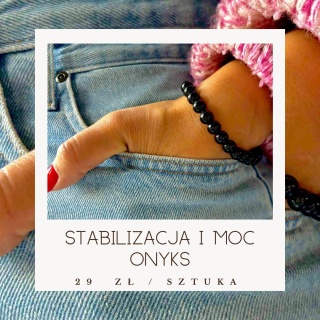 bransoletka z minerału ONYKS